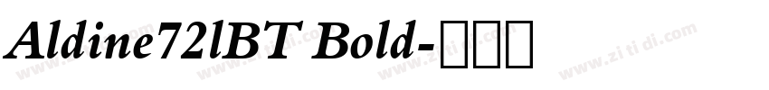 Aldine72lBT Bold字体转换